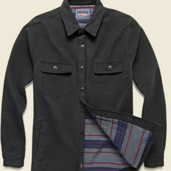 Faherty washed Black Men's Blanket Jacket size XLT - Picture 1 of 9